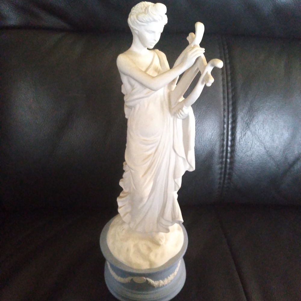 Wedgwood White Classical Lyre Player Figurine